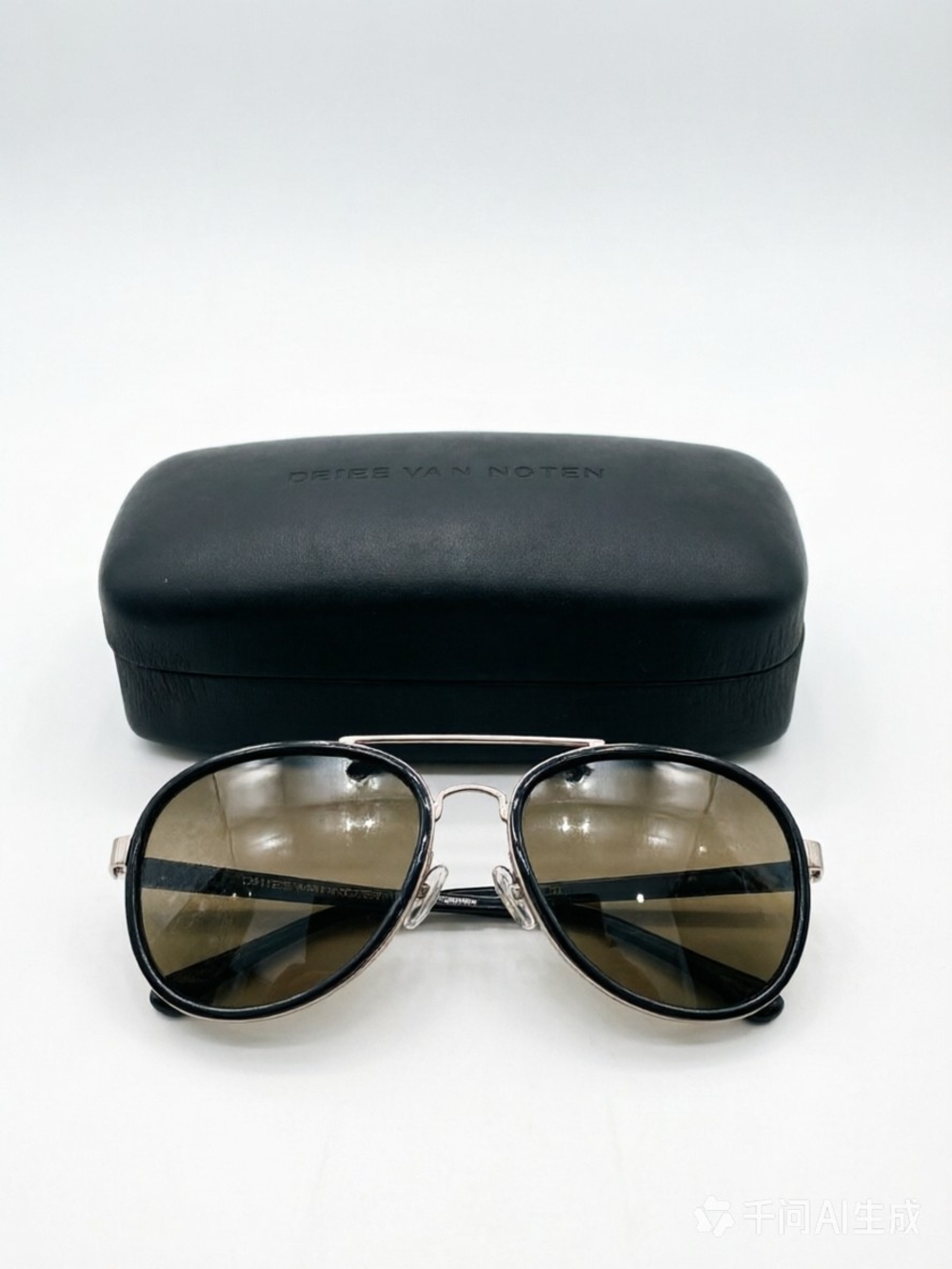 Dries Van Noten Round Aviator Sunglasses - Black